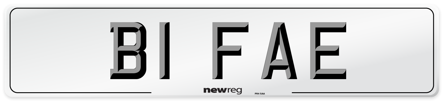 B1 FAE Number Plate from New Reg